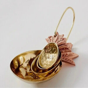 NWT Anthropologie Brass Pineapple Measuring Spoons